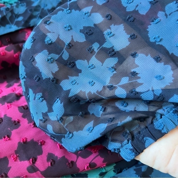 🆕 Matilda Jane Teal & Burgundy Color Block Floral A Little Party Hi-Low Dress - Picture 8 of 11